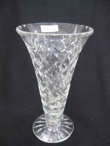 Appraisal: Cut Crystal Vase trumpet shape diamond design '' excellent