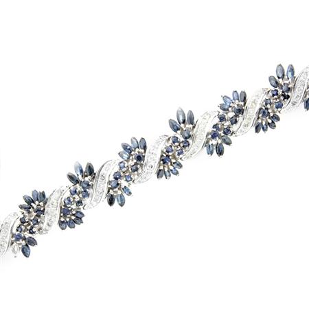 Appraisal: Diamond and Sapphire Bracelet Estimate -