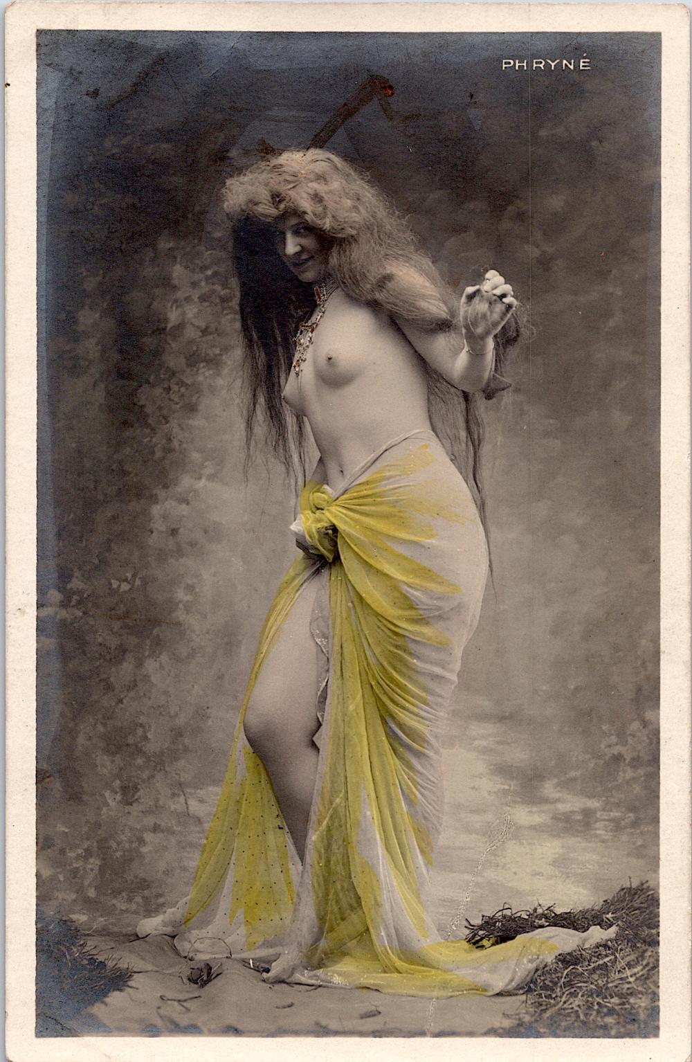 Appraisal: ANTIQUE VINTAGE RARE POSTCARD ARTISTIC NUDEThe dimensions of an antique