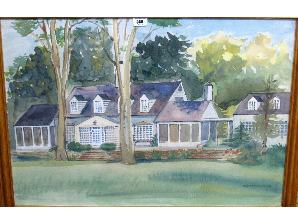 Appraisal: STEPHANIE STOCKTON Watercolour of a house signed and dated