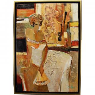 Appraisal: Shlomo Alter Israel Romania born Signed th C Figural Abstract