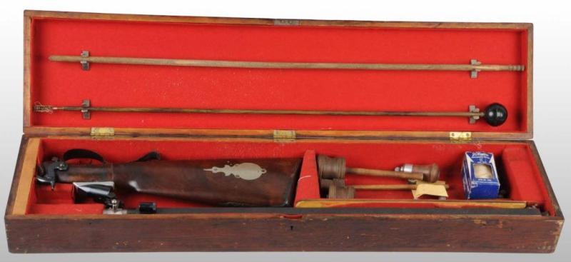 Appraisal: Single Shot Percussion Target Rifle in Case Description PB Oval