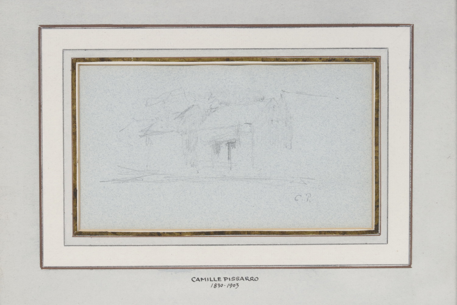 Appraisal: CAMILLE PISSARRO FRANCE - Sketch of a Cottage graphite on