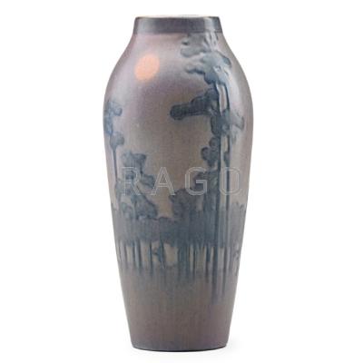 Appraisal: SADIE IRVINE NEWCOMB COLLEGE Rare transitional scenic vase with tall