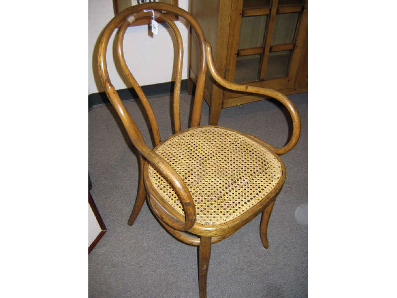 Appraisal: PAIR OF ART NOUVEAU BENTWOOD ARMCHAIRS Estimate -