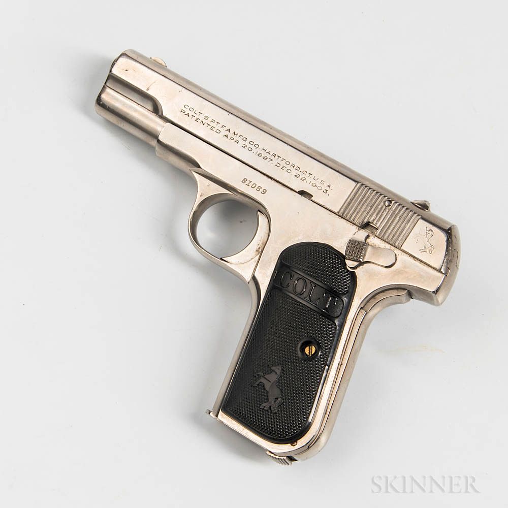 Appraisal: Colt Model Hammerless Semiautomatic Pistol Colt Model Hammerless Semiautomatic Pistol