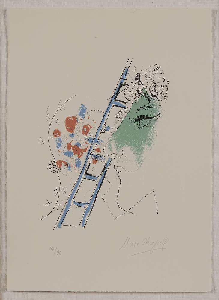 Appraisal: Marc Chagall French Russian - L'Echelle The Ladder edition Mourot