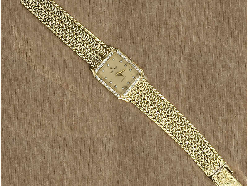 Appraisal: CONCORD DIAMOND WATCH k gold Concord ladies watch with diamond