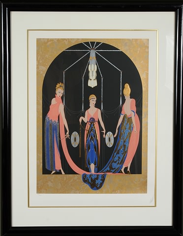 Appraisal: Three Graces serigraph printed in x image size pencil signed