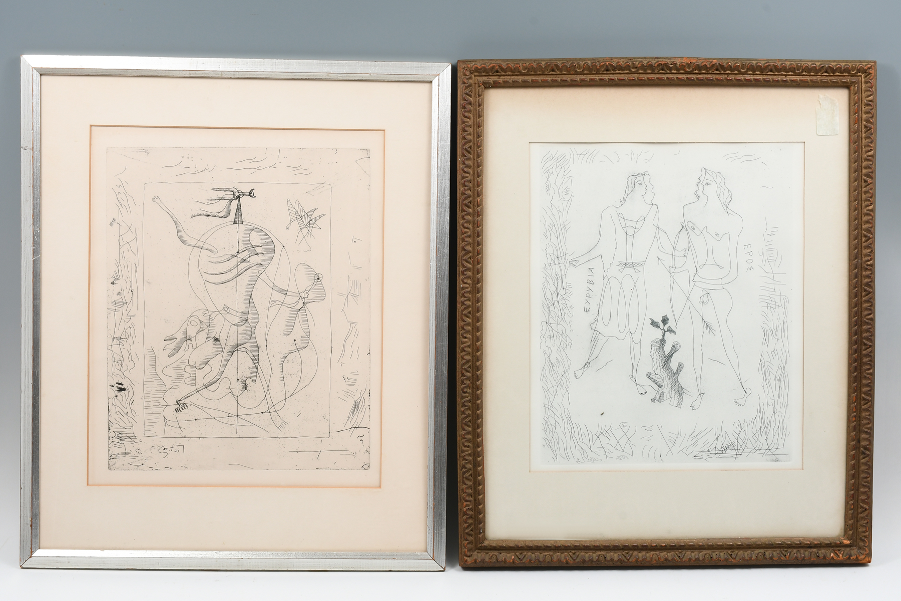 Appraisal: TWO GEORGES BRAQUE COLLECTORS GUILD ETCHINGS Eros and Eurybia ''