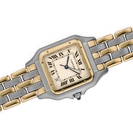 Appraisal: Gentleman's Stainless Steel and Gold Wristwatch Cartier Estimate -