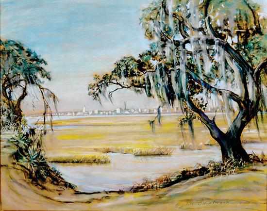 Appraisal: Elizabeth O'Neill Verner South Carolina - BAY VIEW CHARLESTON pastel