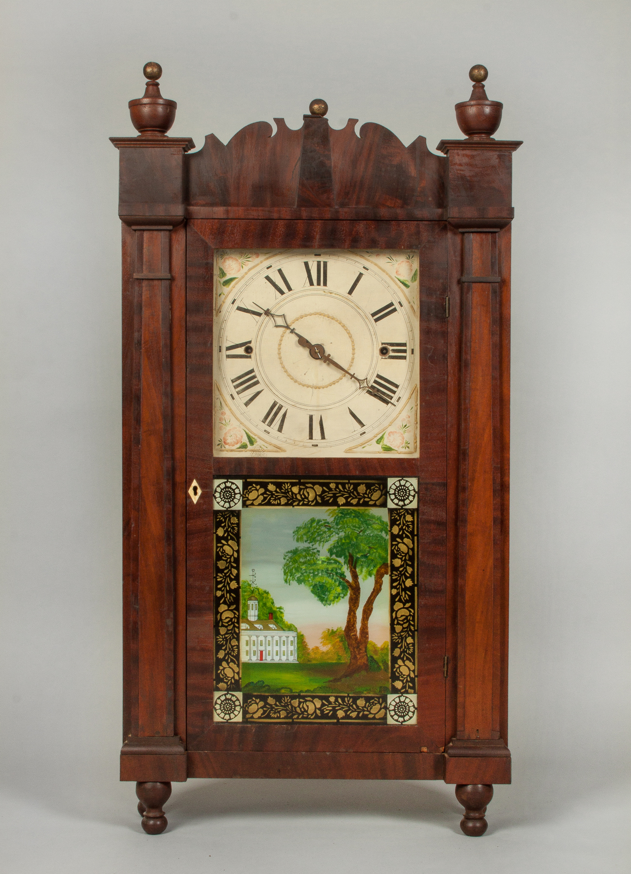 Appraisal: Rodney Brace Shelf Clock Mahogany case with pilasters and cut-out