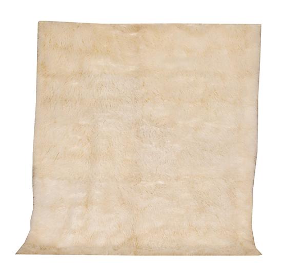 Appraisal: Asian white yak skin bedspread approximately L ' W '