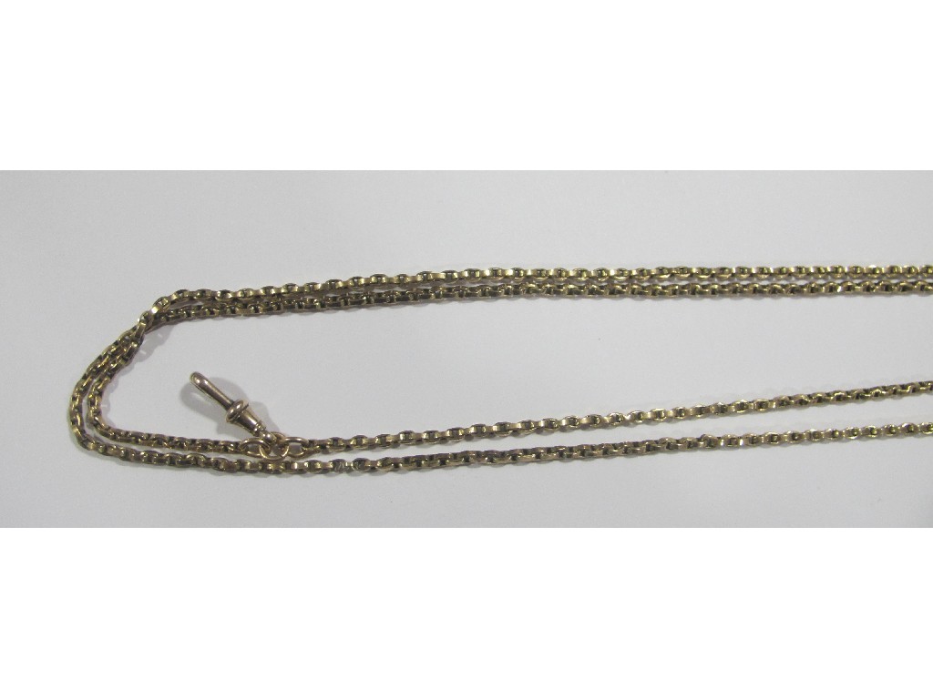 Appraisal: Nine carat gold guard chain Approximately in Approximately gms