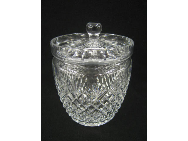 Appraisal: Royal Brierley Cut Crystal Biscuit Jar diamond fan signed