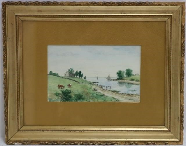 Appraisal: HERBERT CASH - MA FRAMED AND GLAZEDWATERCOLOR ON PAPER DEPICTING