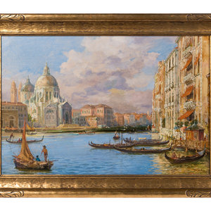 Appraisal: Julius Curter German - Grand Canal Venice acrylic on canvas