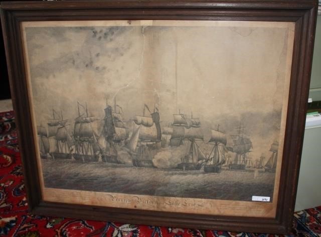 Appraisal: FRAMED ENGRAVING TITLED PERRY'S VICTORY ON LAKEERIE SEPTEMBER ENGRAVED BY