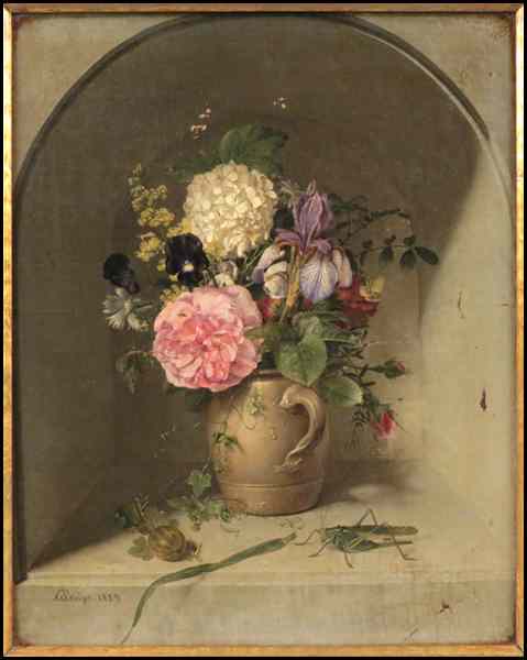 Appraisal: JOHANN WILHELM PREYER GERMAN - STILL LIFE WITH JAR FLOWERS