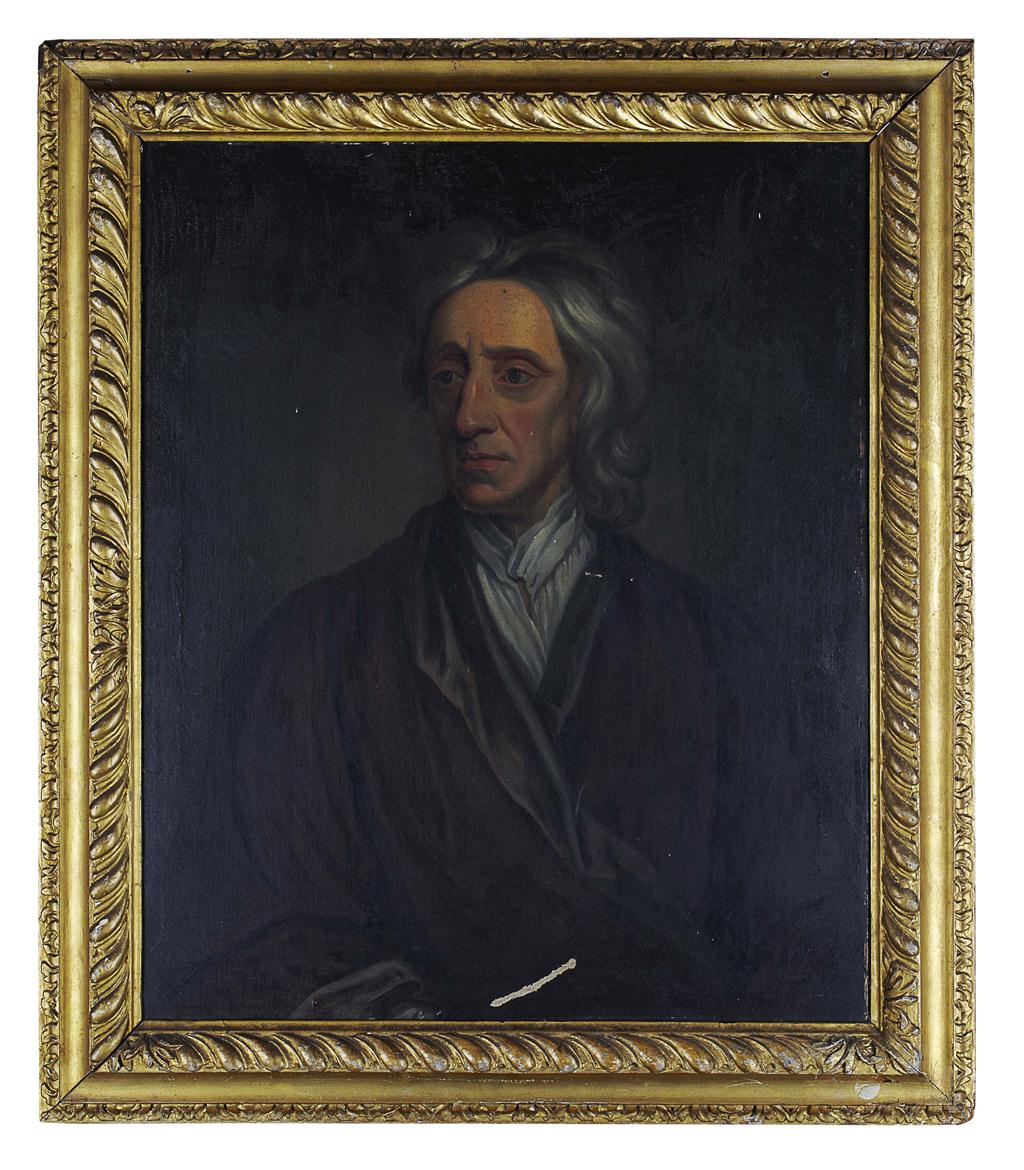 Appraisal: AFTER SIR GODFREY KNELLER HALF-LENGTH PORTRAIT OF JOHN LOCKE Oil