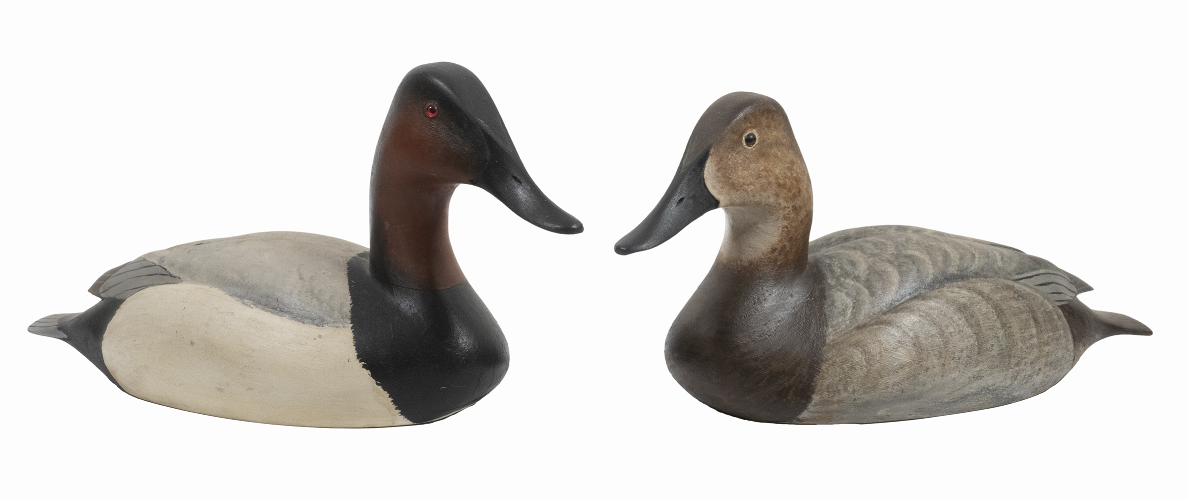 Appraisal: PR OF DUCK DECOYS BY L T WARD Male Female