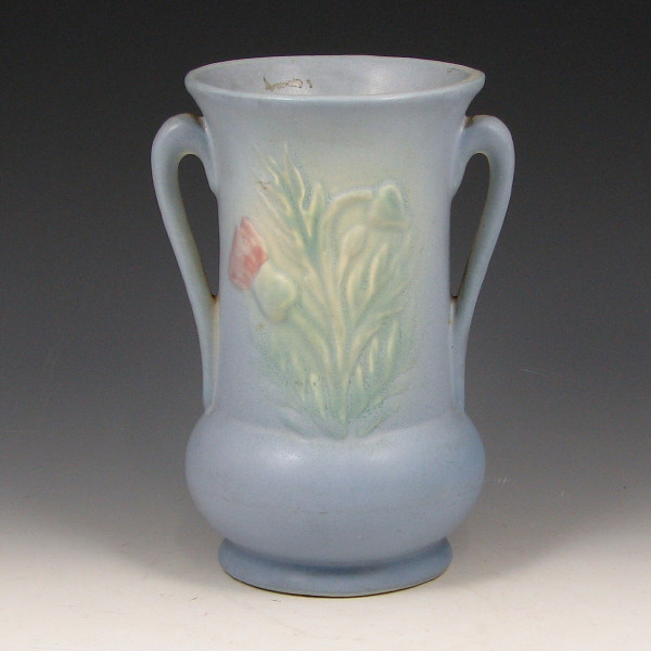 Appraisal: Hull Thistle - Vase - Mint Thistle vase in blue