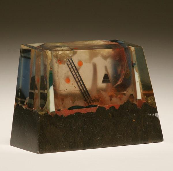 Appraisal: Don Weisflog American - Jacob's Ladder surrealist landscape resin block