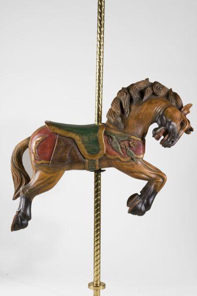 Appraisal: Antique Carved Polychrome Carousel Horse fully developed on both sides