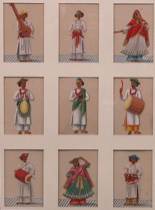 Appraisal: Indian Mica Paintings A framed group of nine nineteenth century