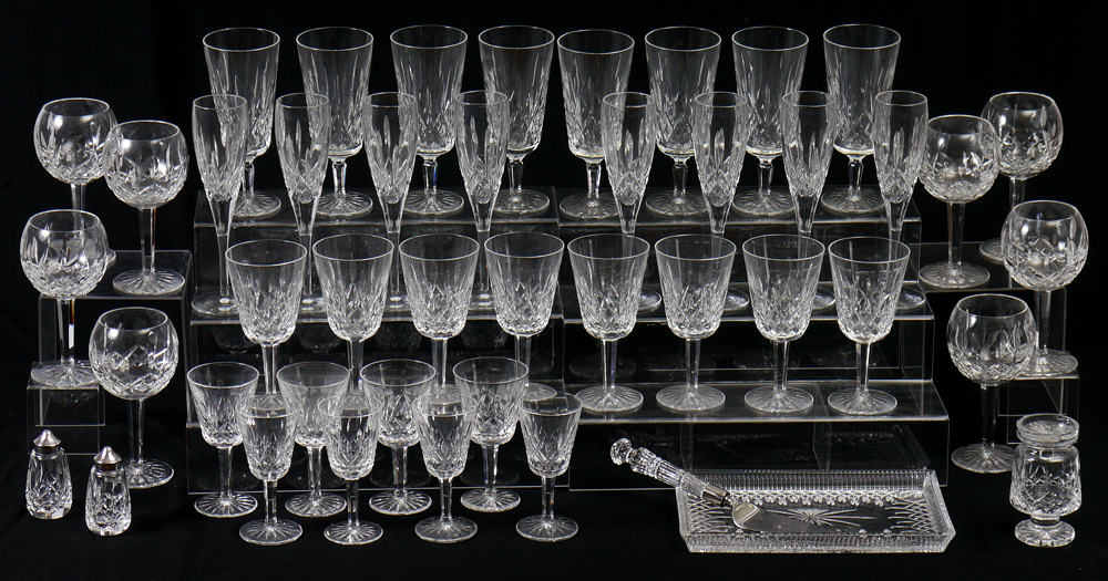 Appraisal: WATERFORD CRYSTAL LISMORE STEMWARE SET Approx pieces in the Lismore