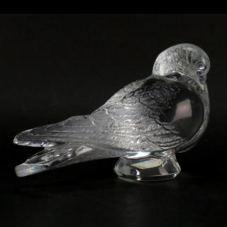 Appraisal: Lalique Pigeon Bruges Crystal Bird Sculpture Signed lower and original