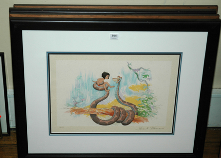 Appraisal: JUNGLE BOOK LIMITED EDITION FOLIO PLUS FOUR FRAMED SERIGRAPH'S