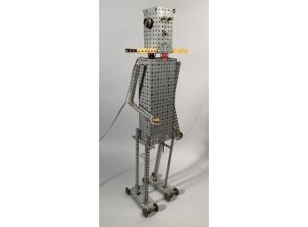 Appraisal: A vintage constructed Erector robot toy H x W x