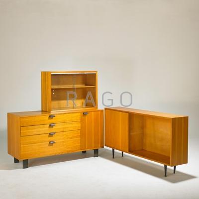 Appraisal: GEORGE NELSON HERMAN MILLER Three cabinets USA s Bleached mahogany