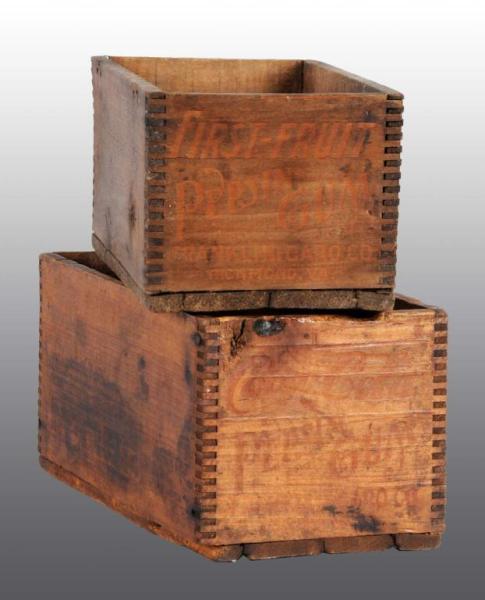 Appraisal: Lot of Wooden Pepsin Gum Boxes Description Lids are not