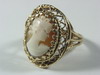 Appraisal: LADY'S RING - K GOLD SHELL CAMEO RING AN OVAL