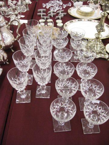 Appraisal: pcs Hawkes Cut Crystal Stemware goblets and wines square base