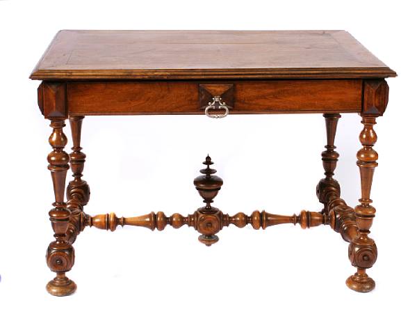 Appraisal: A Baroque style walnut writing desk height in width in