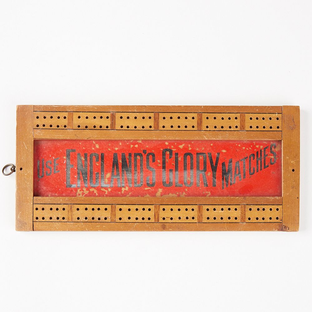 Appraisal: th c Use England's Glory Matches Cribbage Board Sign th