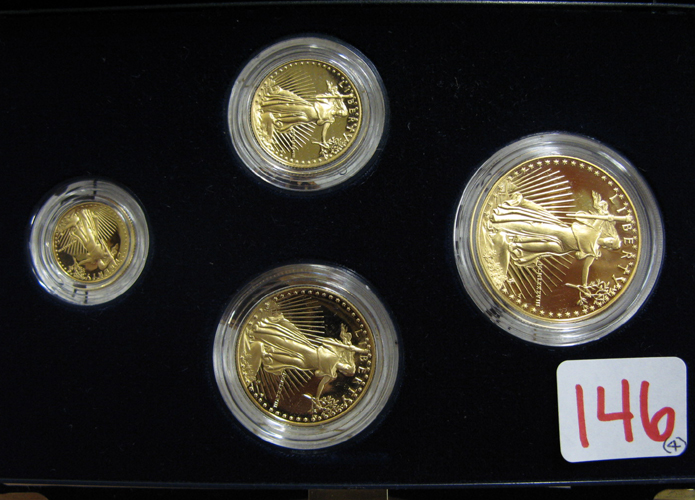 Appraisal: US GOLD EAGLE COIN SET including one one one and