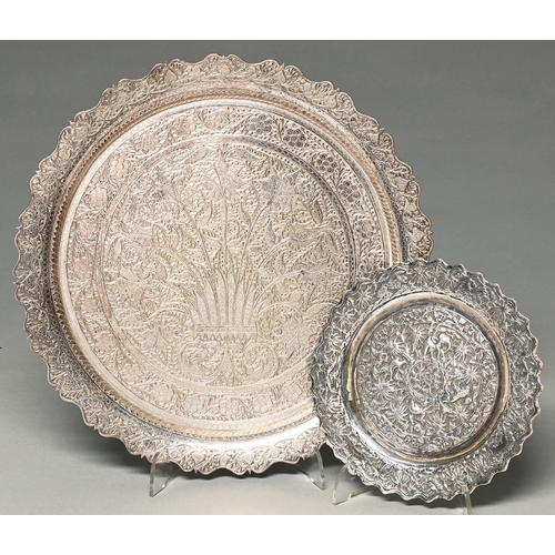 Appraisal: An Indian silver repousse dish Kutch late th early th