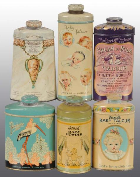 Appraisal: Lot of Baby Powder Talc Tins Description Includes tins for