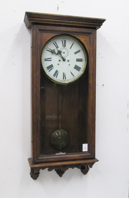 Appraisal: WATERBURY OAK CASE REGULATOR NO WALL CLOCK Waterbury Clock Co