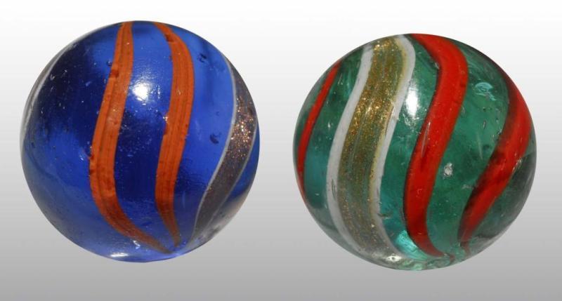 Appraisal: Lot of Type Lutz Marbles Description One has a blue