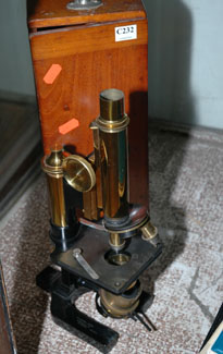 Appraisal: EARLY TH CENTURY CEDAR CASED MICROSCOPE W WATSON SONS LTD