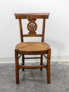 Appraisal: A Neoclassical Side Chair with Rush Seat Height inches Estimate