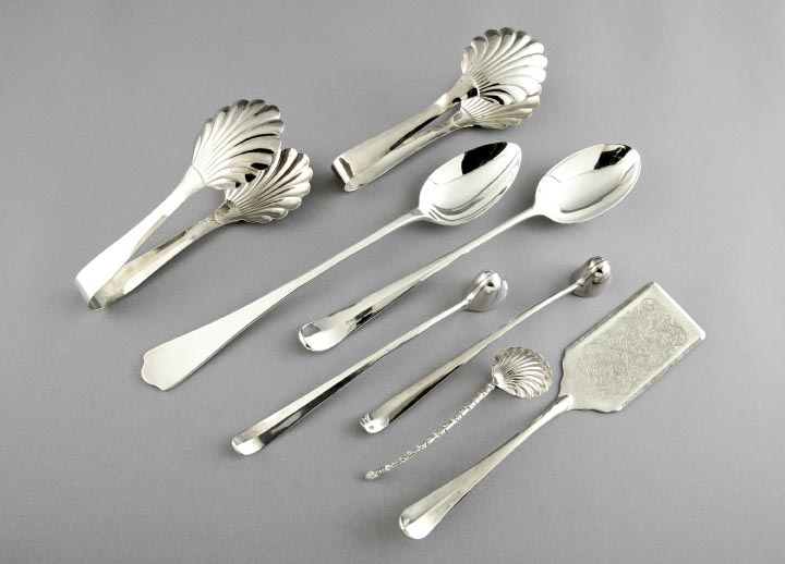 Appraisal: Diverse Eight-Piece Collection of Silverplate comprised of a pair of