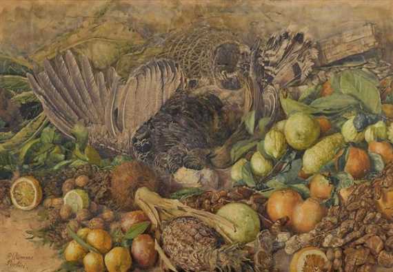 Appraisal: DEMME PAUL ASCAN Bern - Paris Still life with turkey