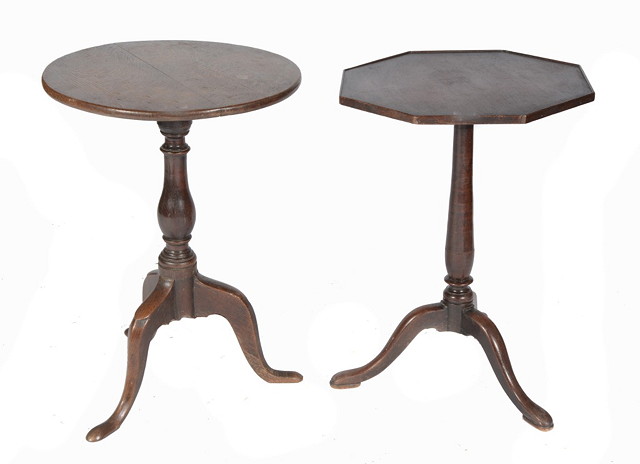 Appraisal: A GEORGIAN OAK OCCASIONAL TABLE with circular top vase shaped